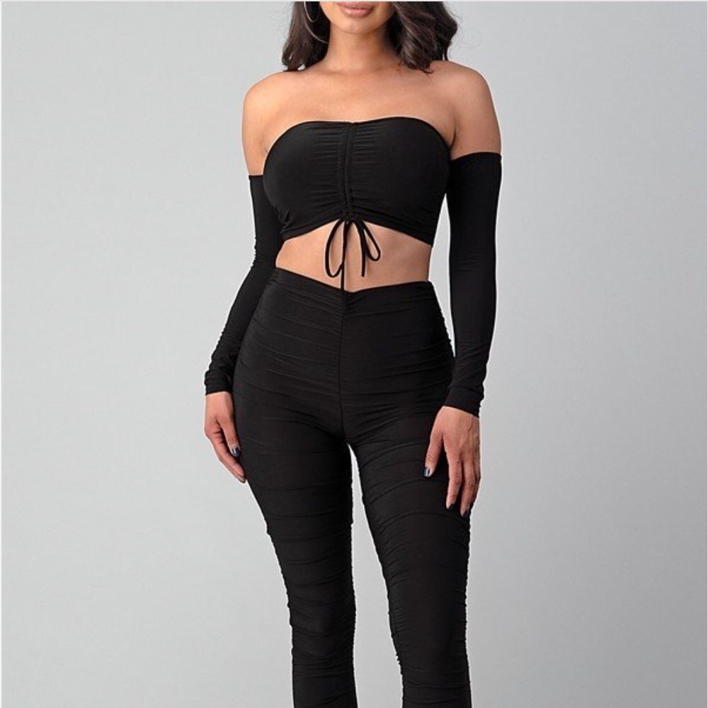 *New* Beautifully Ruched Pant Set